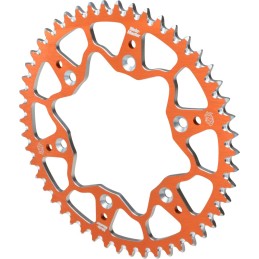 Corona de aluminio 43 dientes paso 415 naranja Moto-Master - 620292543