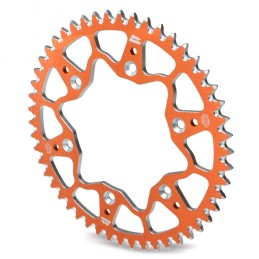 Corona de aluminio 45 dientes paso 520 naranja Moto-Master - 62.007.25.45