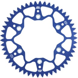 Corona de aluminio 46 dientes paso 420 azul Moto-Master