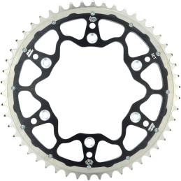 Corona de aluminio 46 dientes paso 428 negra Moto-Master - 62.008.32.46