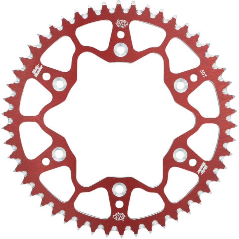 Corona de aluminio 48 dientes paso 428 roja Moto-Master - 620042348