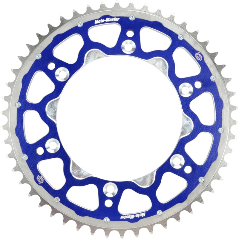 Corona de aluminio 48 dientes paso 520 azul Moto-Master - 62.012.34.48