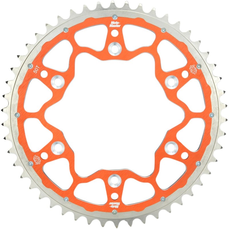 Corona de aluminio 48 dientes paso 520 naranja Moto-Master - 62.007.35.48