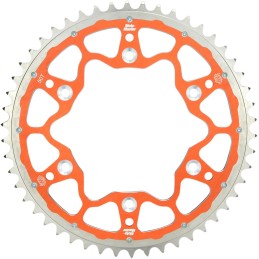 Corona de aluminio 48 dientes paso 520 naranja Moto-Master - 620303548