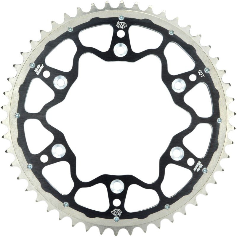 Corona de aluminio 48 dientes paso 520 negra Moto-Master - 62.007.32.48