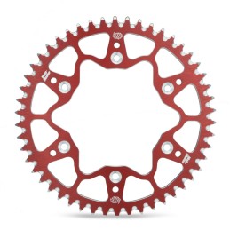 Corona de aluminio 48 dientes paso 520 roja Moto-Master - 62.007.23.48