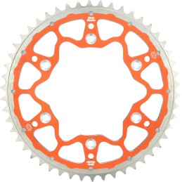 Corona de aluminio 49 dientes paso 420 naranja Moto-Master - 62.027.35.49