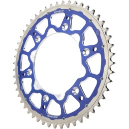 Corona de aluminio 49 dientes paso 520 azul Moto-Master - 62.019.34.49