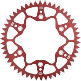 Corona de aluminio 49 dientes paso 520 roja Moto-Master - 62.012.23.49