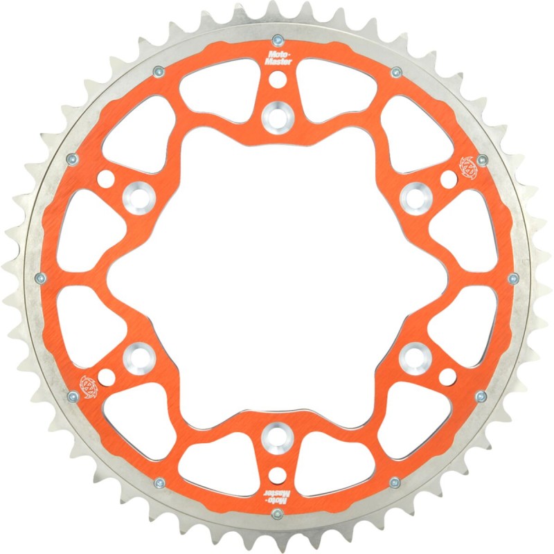 Corona de aluminio 50 dientes paso 420 naranja Moto-Master - 620273550