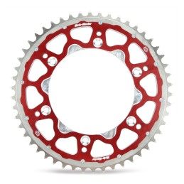 Corona de aluminio 51 dientes paso 520 roja Moto-Master - 62.007.33.51