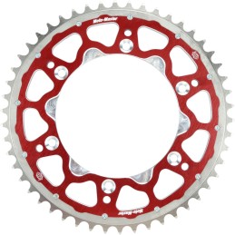 Corona de aluminio 51 dientes paso 520 roja Moto-Master - 620123351