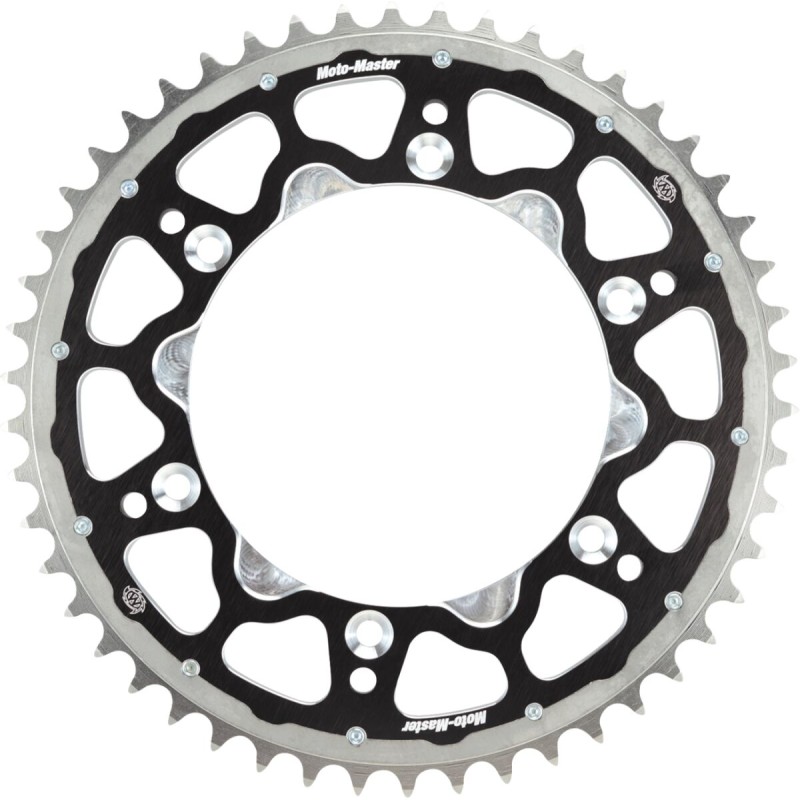 Corona de aluminio 52 dientes paso 520 negra Moto-Master - 62.012.32.52