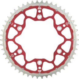 Corona de aluminio 52 dientes paso 520 roja Moto-Master - 62.002.33.52