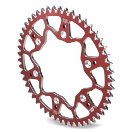 Corona de aluminio 52 dientes paso 520 roja Moto-Master - 62.007.23.52