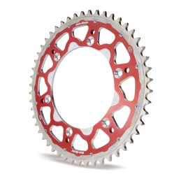 Corona de aluminio 52 dientes paso 520 roja Moto-Master - 62.007.33.52