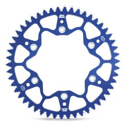 Corona de aluminio 46 dientes paso 415 azul Moto-Master