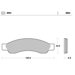 Pastillas de freno orgánicas Moto-Master Nitro - 82921