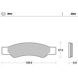 Pastillas de freno orgánicas Moto-Master Nitro - 83021