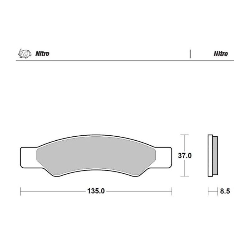 Pastillas de freno orgánicas Moto-Master Nitro - 83021
