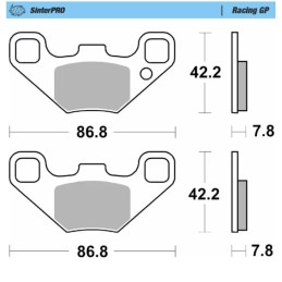 Pastillas de freno orgánicas Moto-Master Racing