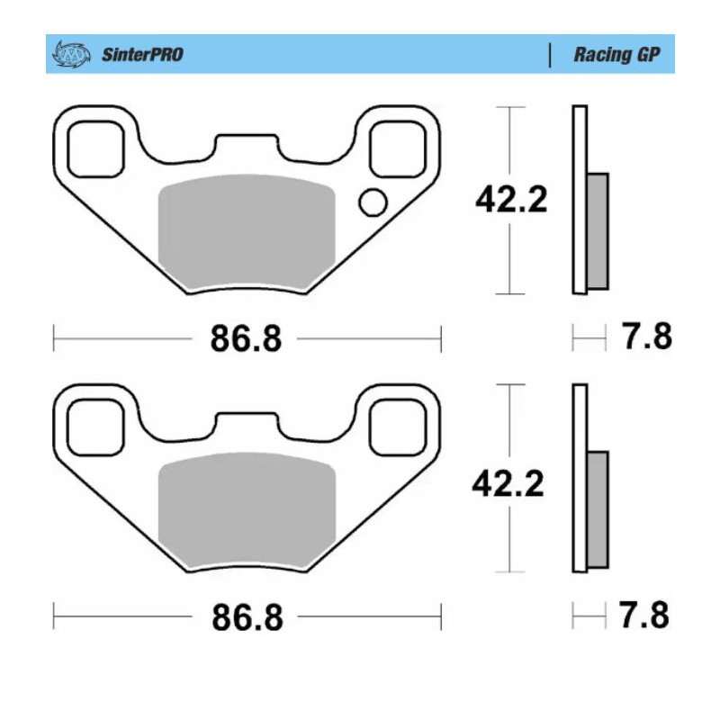 Pastillas de freno orgánicas Moto-Master Racing