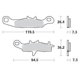 Pastillas de freno sinterizadas Moto-Master Racing GP - 093912