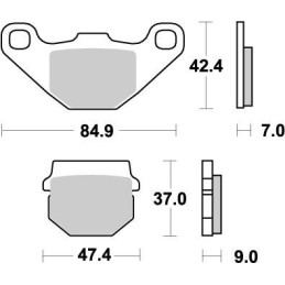 Pastillas de freno sinterizadas Moto-Master Nitro - 90121