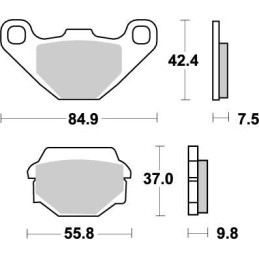 Pastillas de freno sinterizadas Moto-Master Nitro - 91121