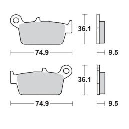 Pastillas de freno sinterizadas Moto-Master Racing GP - 91812