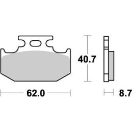 Pastillas de freno sinterizadas Moto-Master Nitro - 92221