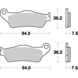 Pastillas de freno sinterizadas Moto-Master Nitro - 93021
