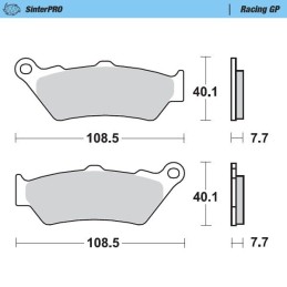 Pastillas de freno sinterizadas Moto-Master Racing GP - 93112
