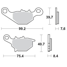 Pastillas de freno sinterizadas Moto-Master Nitro - 93521