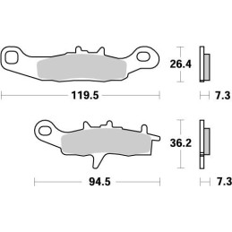 Pastillas de freno sinterizadas Moto-Master Nitro - 93921