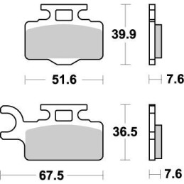Pastillas de freno sinterizadas Moto-Master Nitro - 94121