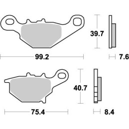 Pastillas de freno sinterizadas Moto-Master Nitro - 94821