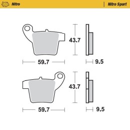 Pastillas de freno sinterizadas Moto-Master Nitro Sport - 99022