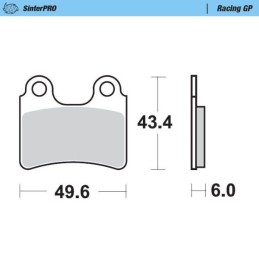 Pastillas de freno sinterizadas Moto-Master Racing GP - 99112