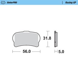 Pastillas de freno sinterizadas Moto-Master Racing GP - 99512