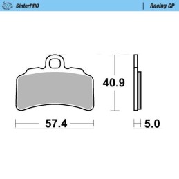 Pastillas de freno sinterizadas Moto-Master Racing GP - 99712