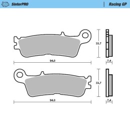 Pastillas de freno sinterizadas Moto-Master Racing GP - 99812