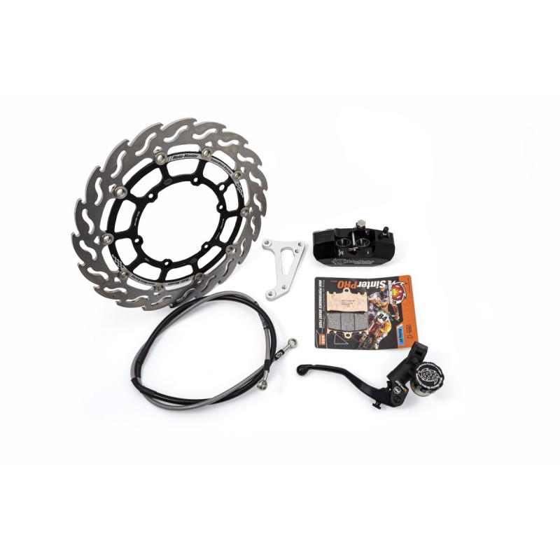 Kit de freno delantero supermoto Racing Flame 320 mm con faro Moto-Master - 313034