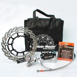 Kit de freno delantero supermoto Racing Flame 320 mm con faro Moto-Master - 313041