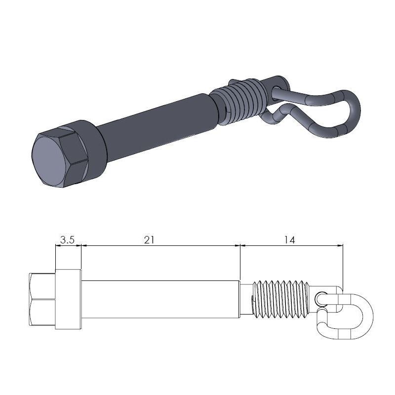 Pasador de pastillas de freno de recambio Moto-Master - 213045