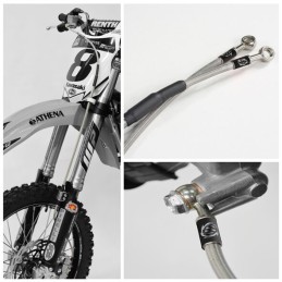 Latiguillo de freno delantero Moto-Master de acero inoxidable