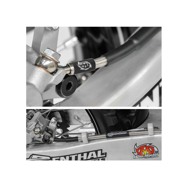 Latiguillo de freno trasero Moto-Master de acero inoxidable