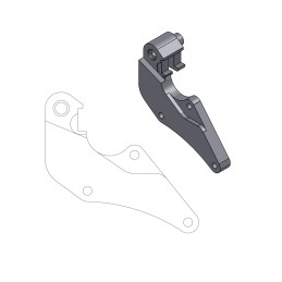 Soporte de reubicación de pinza de freno Moto-Master para disco de 320 mm supermoto Street - 211010