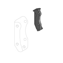 Soporte de reubicación de pinza de freno Moto-Master para disco de 320 mm supermoto Street - 211017
