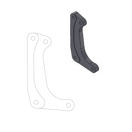 Soporte de reubicación de pinza de freno Moto-Master para disco de 320 mm supermoto Racing - 211030